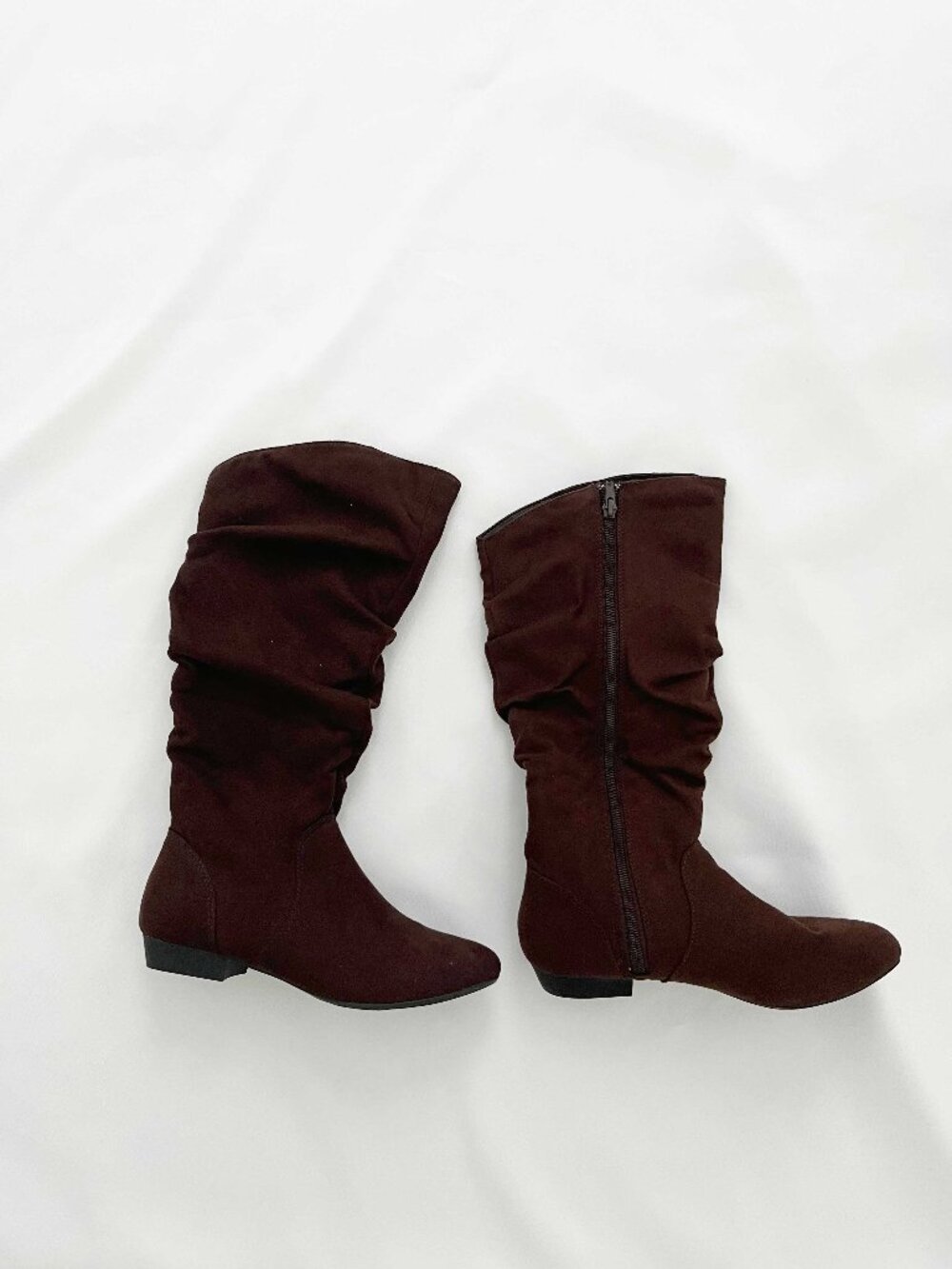 LOWER EAST SIDE Faux Suede Dark Brown Boots Women's 6.5 NWT